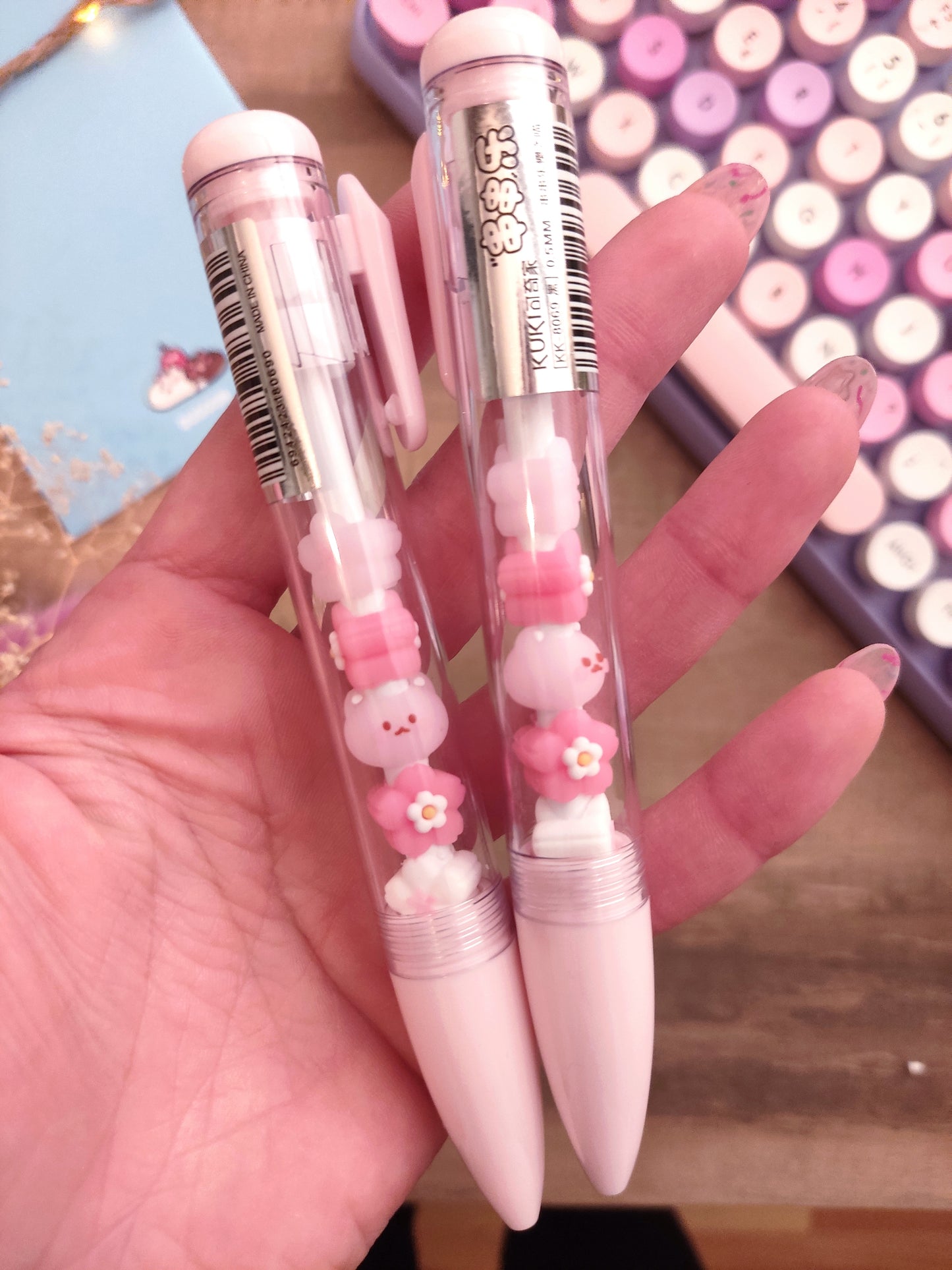 Stylo Gel Sakura Cat | Encre Noire | Accessoire Bureau Kawaii & Original