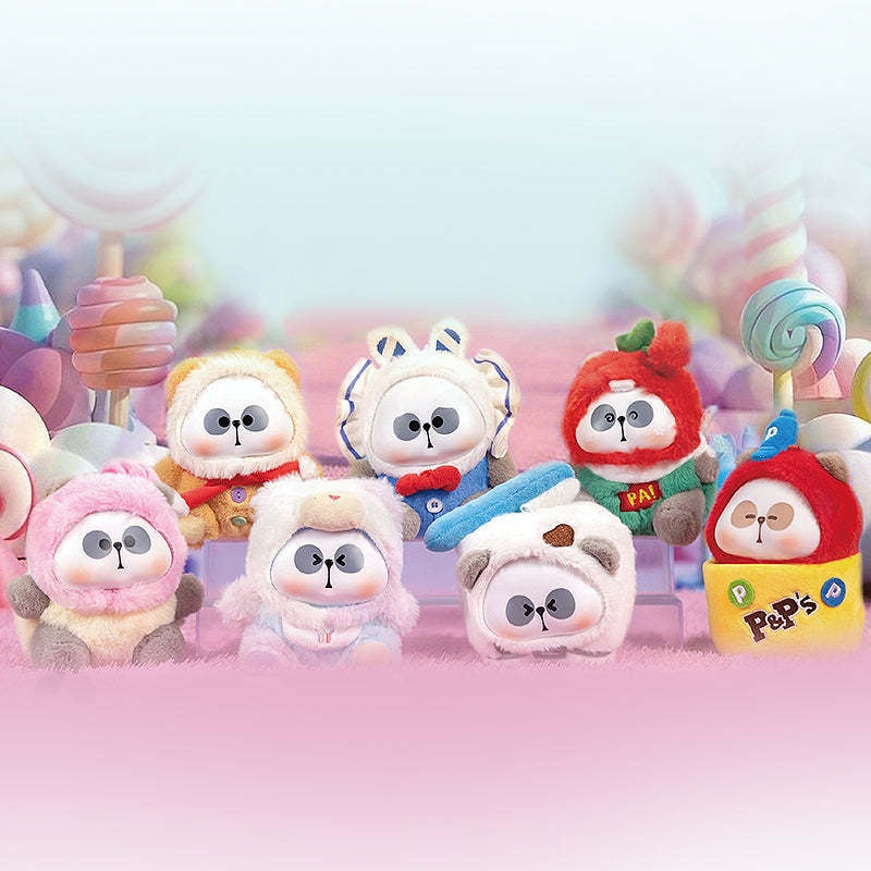 Blind Boxes Mr Pa - Porte-clés Panda Candy - Peluche Mystère Kawaii - Collection Thème Bonbons