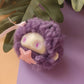 Flouffy Violet - Créature Kawaii en Peluche et Résine - Trinket Mignon & Original - Création Originale Ada Stationery