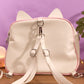 Sac Ita-Bag blanc et rose Chat Harajuku Y2K | Sac à Main Kawaii Personnalisable pour Pins & Peluches