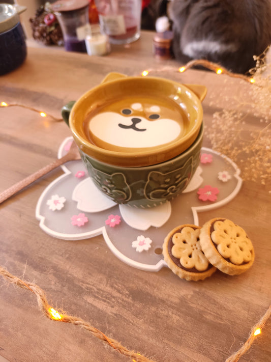 Tasse et couvercle Shiba-Inu | Porcelaine | 220ml