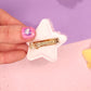 Barrette Flouffy Étoile Rose Kawaii | Accessoire Cheveux Mignon & Original