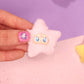 Barrette Flouffy Étoile Rose Kawaii | Accessoire Cheveux Mignon & Original