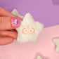 Barrette Flouffy Étoile Verte Kawaii | Accessoire Cheveux Mignon & Original