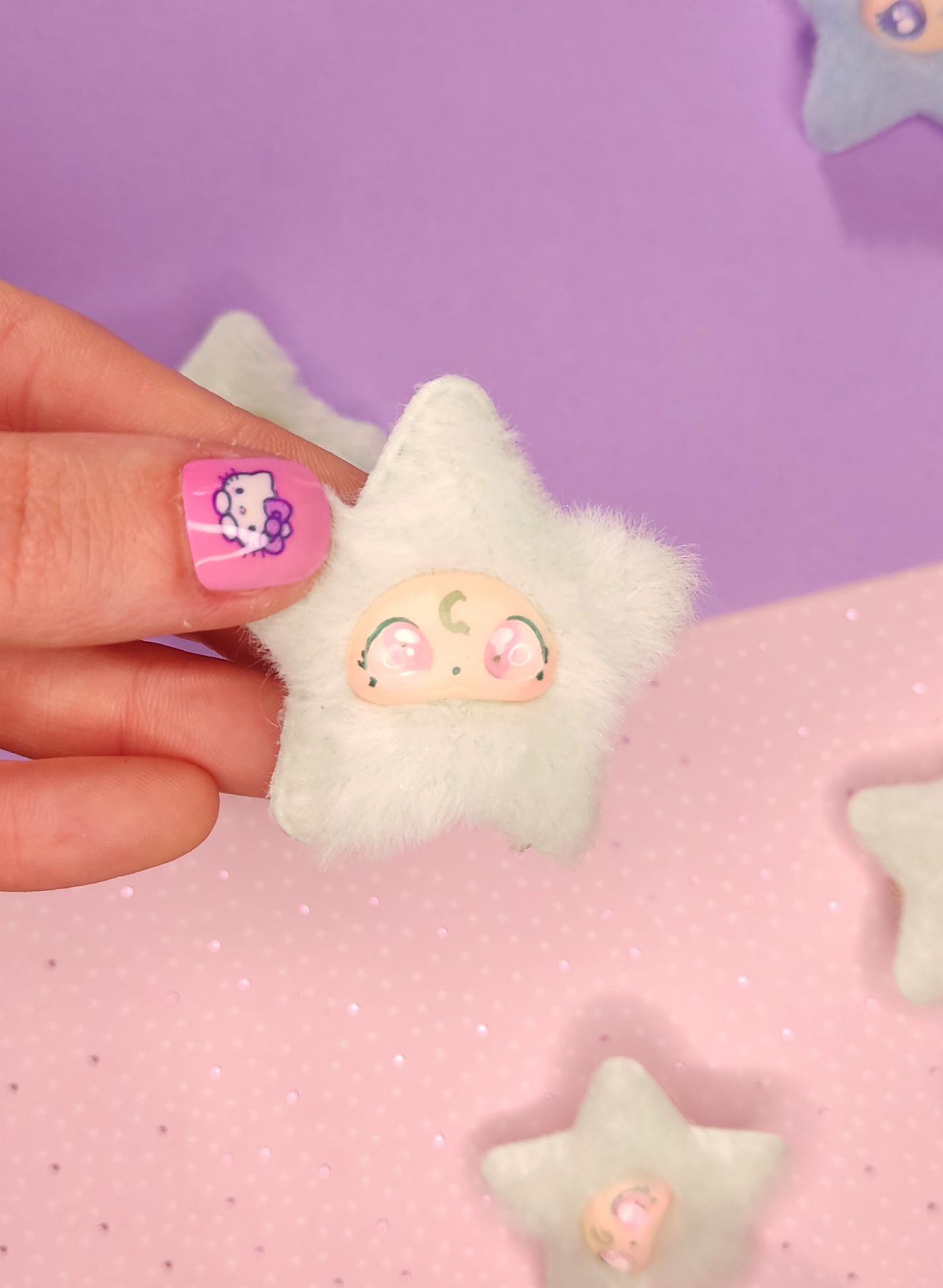 Barrette Flouffy Étoile Verte Kawaii | Accessoire Cheveux Mignon & Original