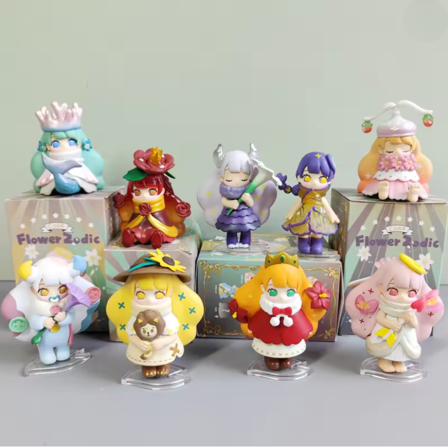 Blind Box Cora | Flower Zodiac | Figurines Miniatures 12 Signes du Zodiaque | Collection Mystère & Kawaii