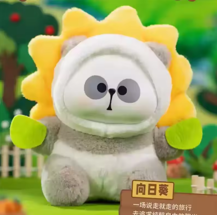 Blind Boxes Mr Pa - Porte-clés Panda Jardinier - Peluche Mystère Kawaii - Collection Thème Jardin