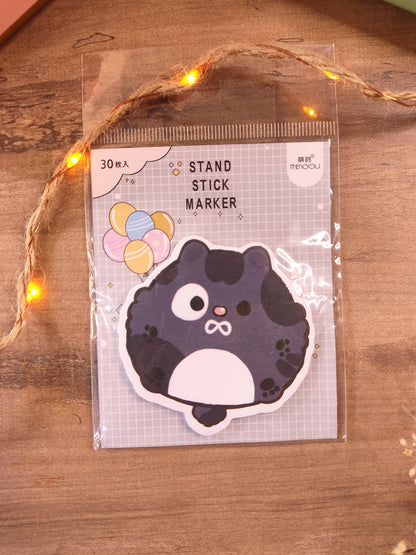 Bloc-Notes Adhésif Chat | Post-it Mignon Kawaii | Mémo Original pour Bureau & École