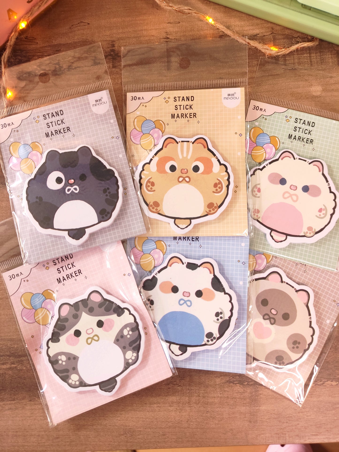 Bloc-Notes Adhésif Chat | Post-it Mignon Kawaii | Mémo Original pour Bureau & École