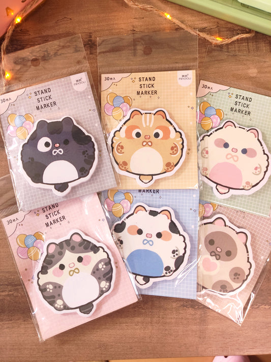 Bloc-Notes Adhésif Chat | Post-it Mignon Kawaii | Mémo Original pour Bureau & École
