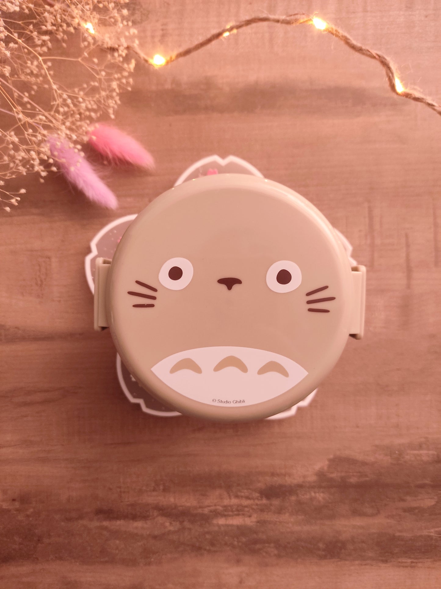 Boîte à Bento Totoro Ronde - Deux Niveaux - Fourchette Incluse - 250ml - Repas Ghibli Enfant & Adulte