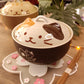 Bol à Soupe Ramen Chat Calico Kawaii avec Couvercle Céramique | Bol Japonais Mignon | Cadeau Amoureux des Chats