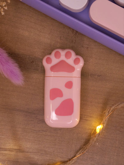 Correcteur Patte de Chat Kawaii | Rose Transparent/Opaque | Accessoire Bureau Original