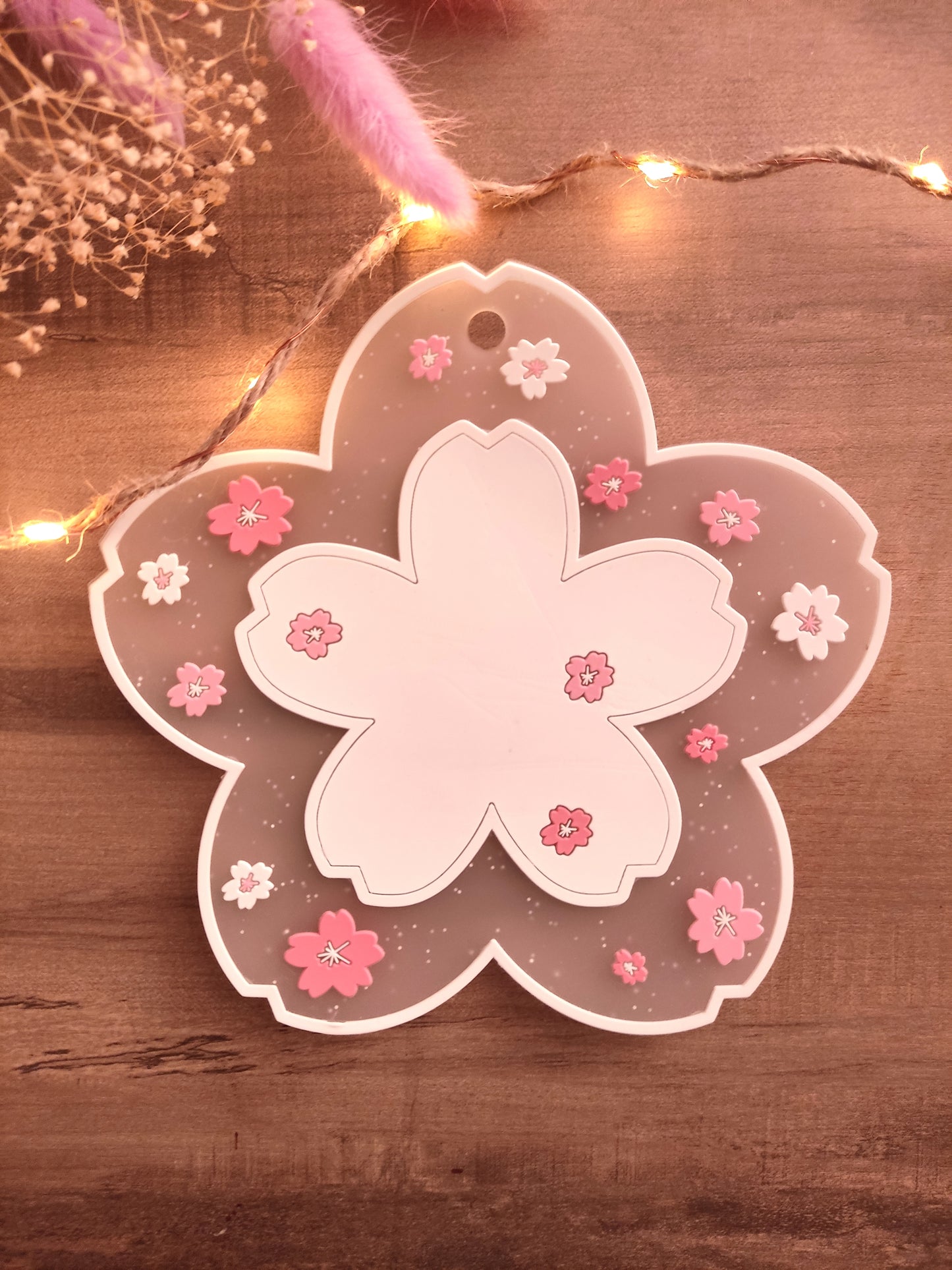 Dessous de verre Sakura -  motif fleurs de cerisier japonaises, style pastel, kawaii et anti-dérapant