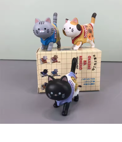 Blind Boxes Okashi Na Koneko Figurines Chats Gâteaux (Neko-Snack) - Collection Mystère Kawaii & Gourmande - Figurines de Poche