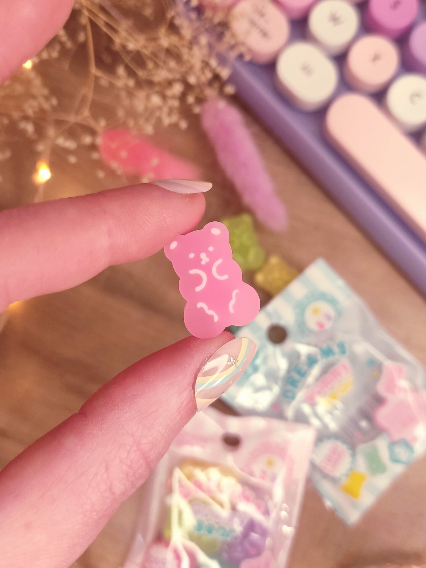 Gommes | Sachet de bonbon de 5 Gommes Oursons | Sachet Bonbon Kawaii | Accessoire Bureau Original & Mignon