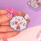Porte-Clés Acrylique Flouffy Bleu | Trinket Kawaii Ultra Mignon | Accessoire Original Ada Stationery