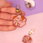 Porte-clés Acrylique Flouffy Rose Bubble Tea Kawaii | Ada Stationery | Accessoire Mignon Original
