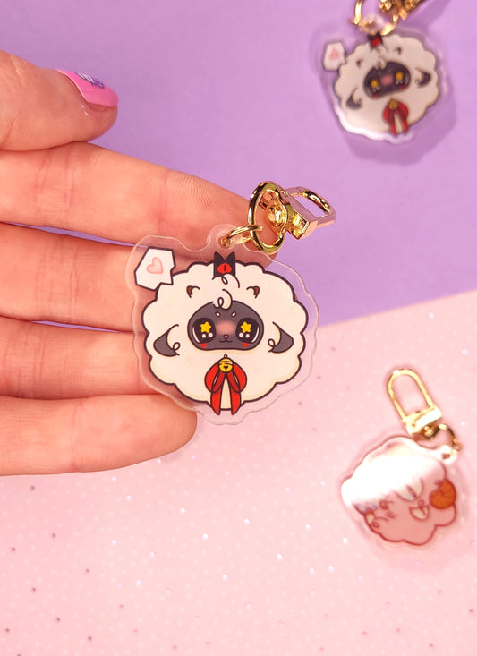 Porte-Clés Acrylique Flouffy Suprême | Symbole du Culte Kawaii