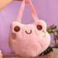 Sac Bandoulière Grenouille Rose Kawaii | Sac Peluche Mignon | Sac à Main Original