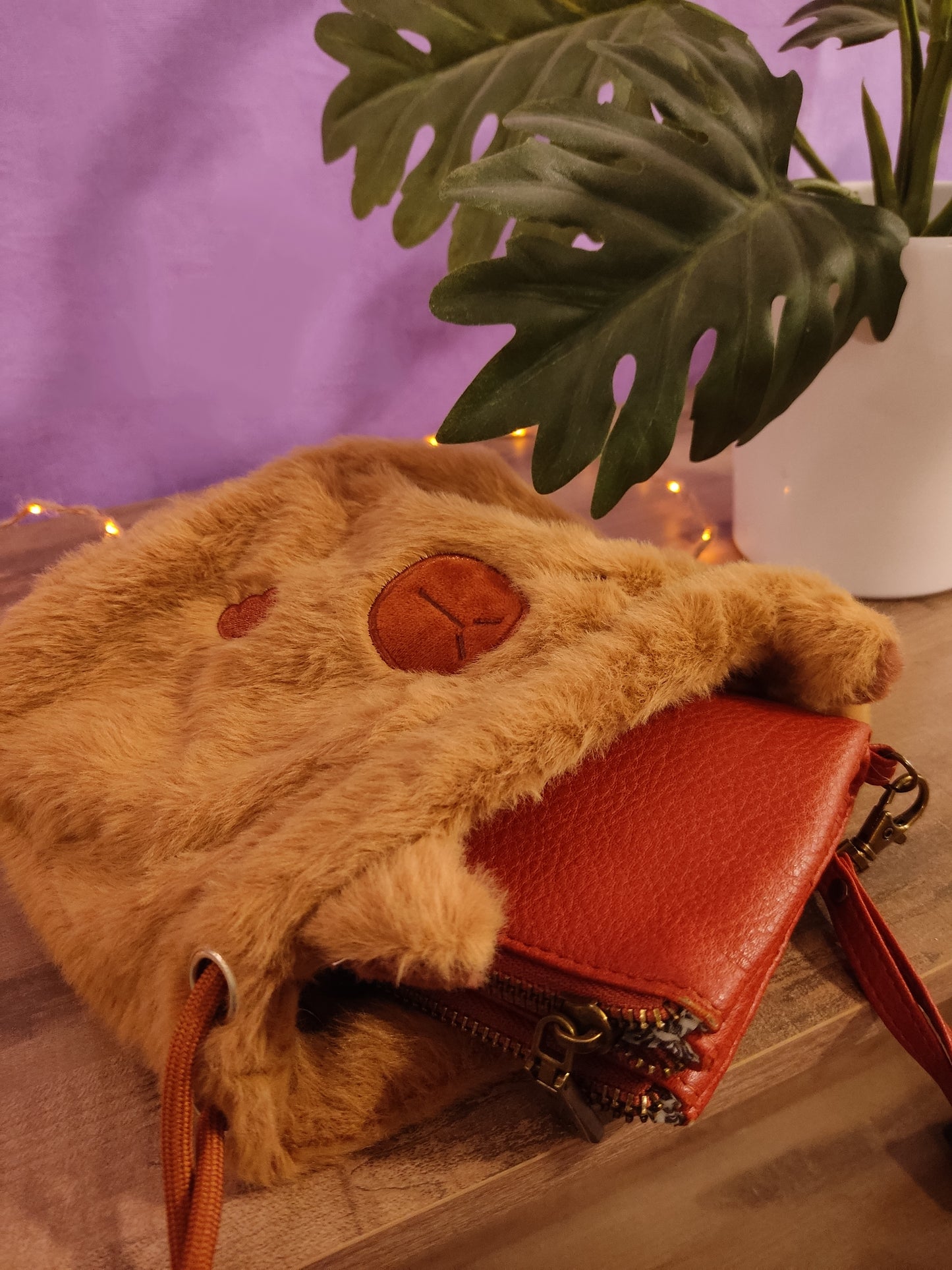 Sac Pochon Capybara Peluche Kawaii | Sac à Main Original Doux
