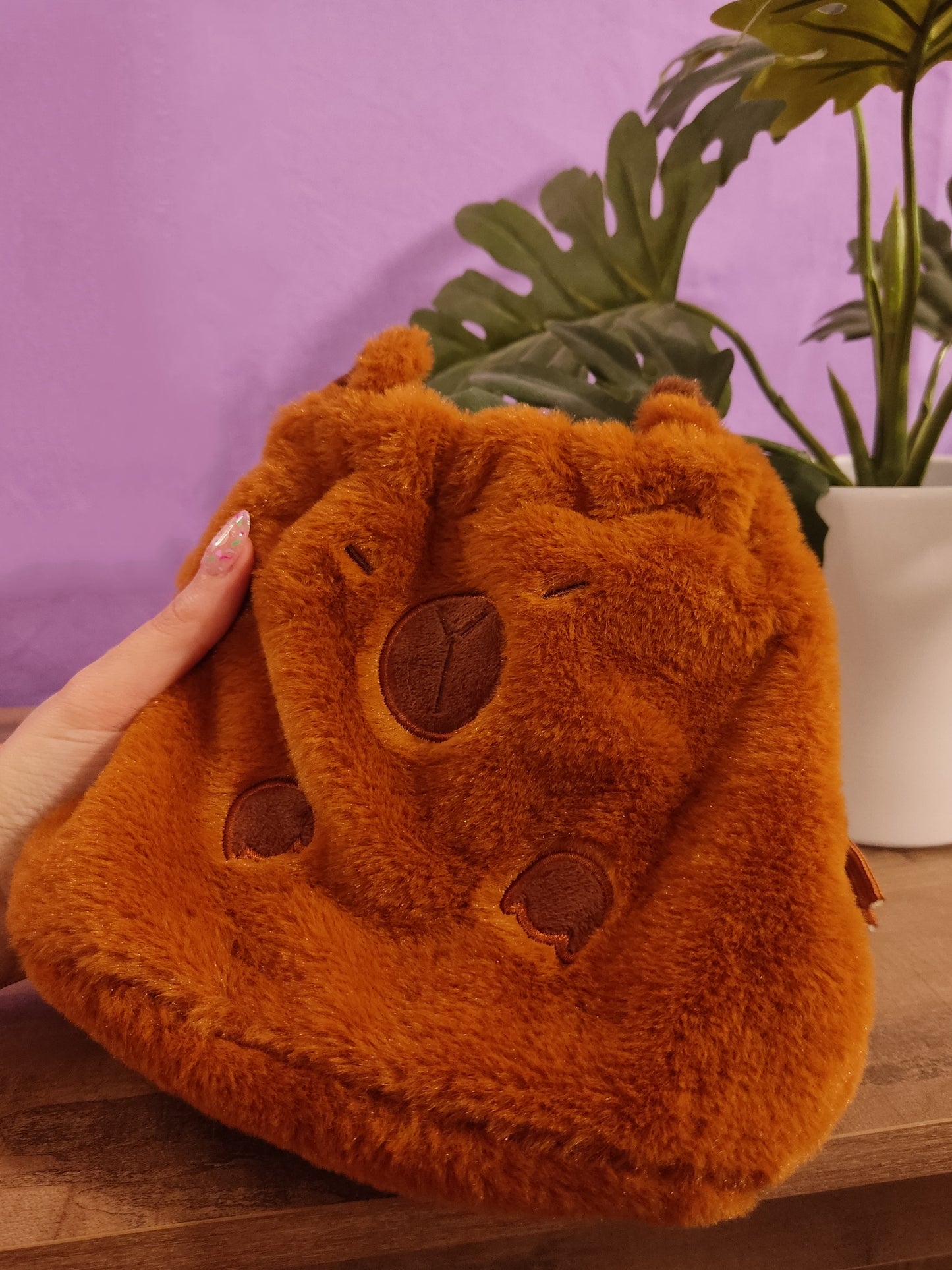 Sac Pochon Capybara Peluche Kawaii | Sac à Main Original Doux