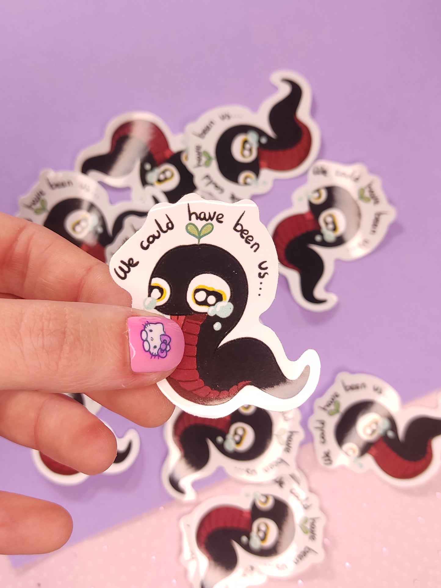 Sticker Vinyle Brillant Crowley "We Could Have Been Us" | Sticker Romantique & Poétique