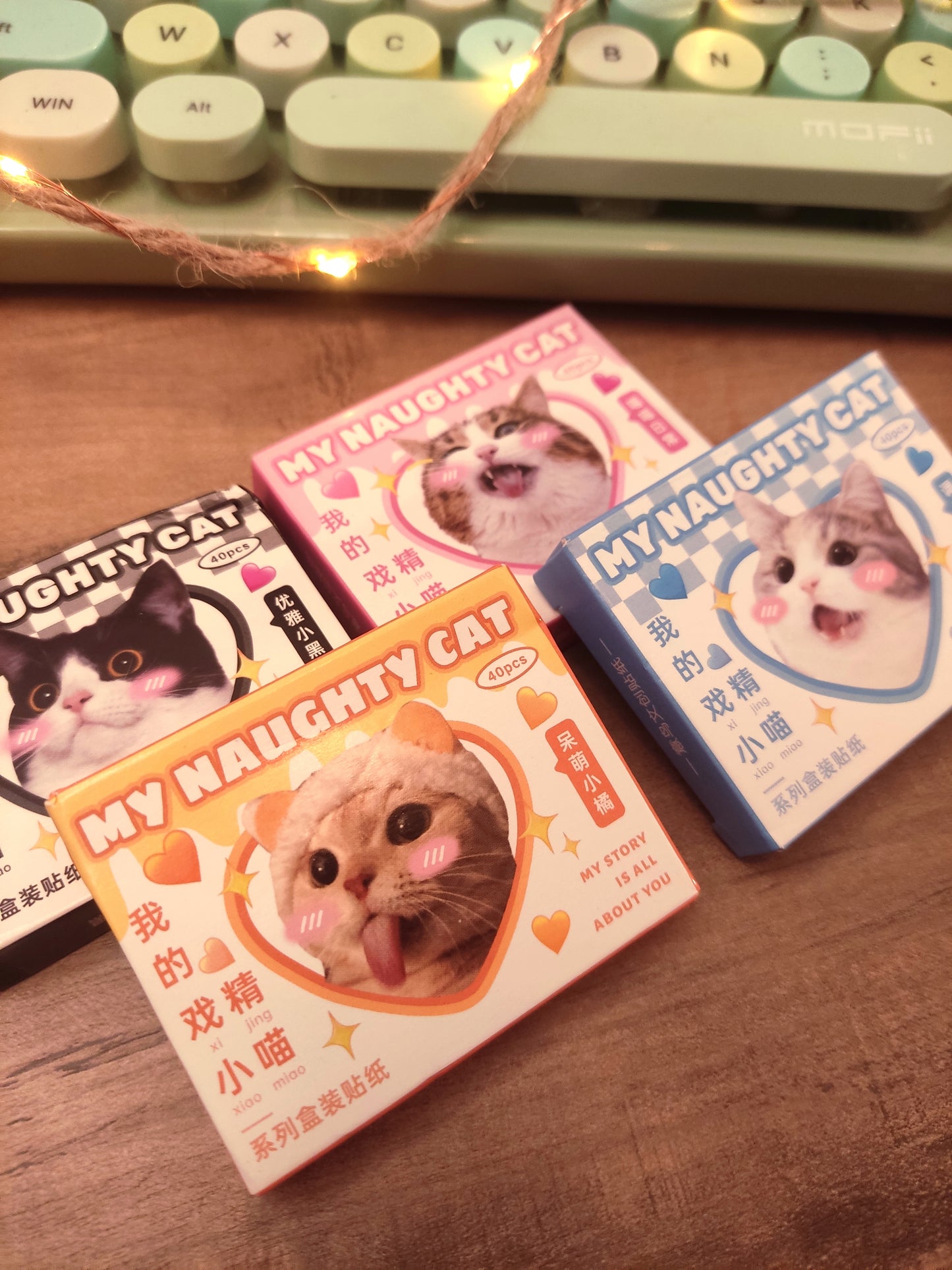 Stickers Chats Adorables et Drôles - Lot de 40 - Autocollants Kawaii & Drôles