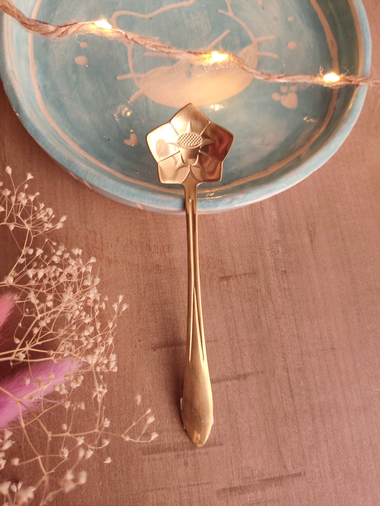 Cuillère en Forme de Fleur | Dorée | Acier Inoxydable