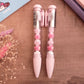 Stylo fantaisie chat et fleurs kawaii pour la rentrée des classes.