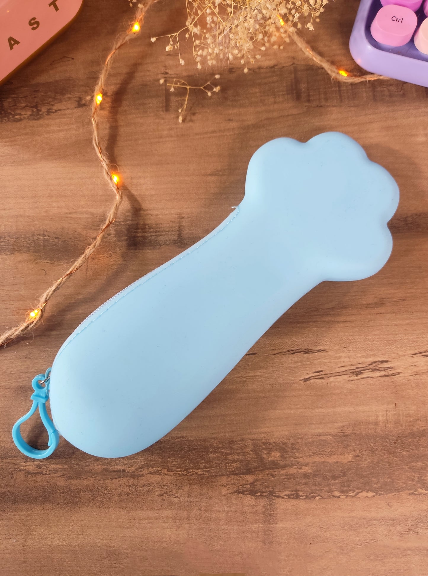 Trousse Patte de Chat en Silicone | Pochette Kawaii Originale | Étui à Crayons Doux & Mignon